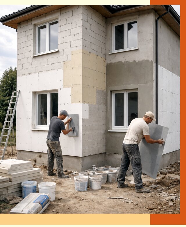 Утепление дома из газобетона в Домодедове от 4421 руб./м² — заказать у ТепломастерДмд